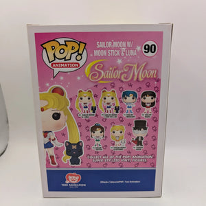 Funko Pop Sailor Moon w/ Moon Stick & Luna #90 FRENLY BRICKS - Open 7 Days