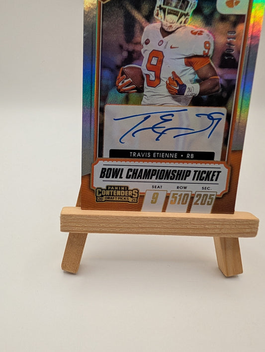 2021 Panini Contenders TRAVIS ETIENNE RC  Auto 10/10 On card Rookie College FRENLY BRICKS - Open 7 Days