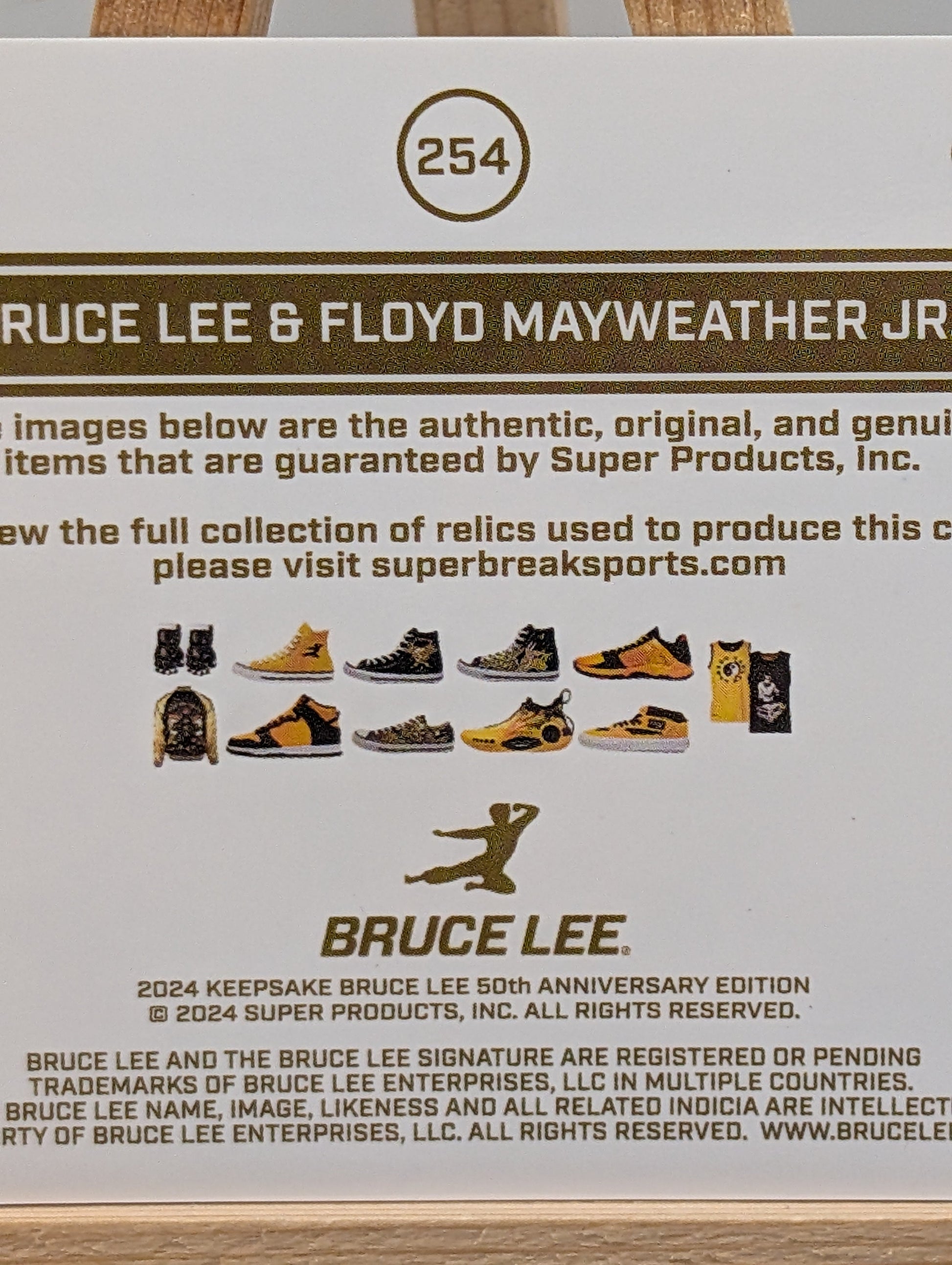 #26 2024 Keepsake Bruce Lee Floyd Mayweather Jr #254 Dual Relic FRENLY BRICKS - Open 7 Days