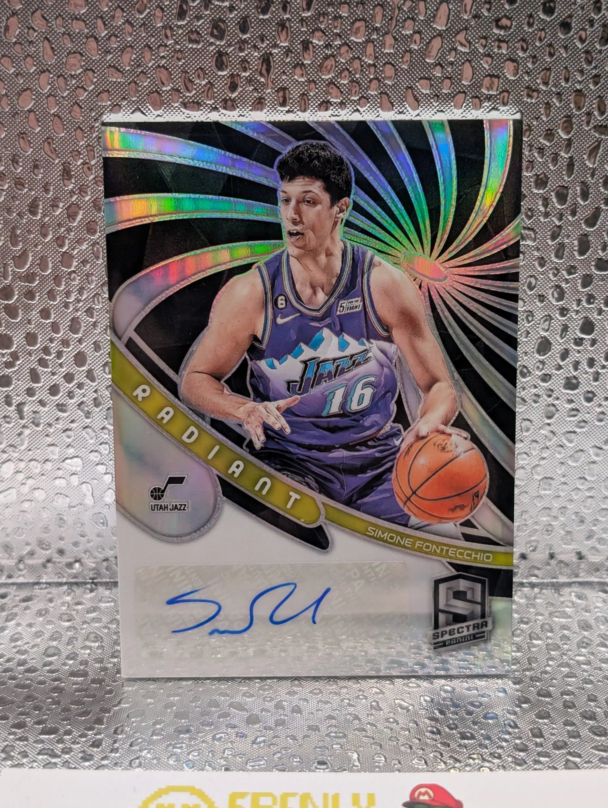 2022-23 Panini Spectra Simone Fontecchio Rookie Auto /99 Silver Prizm Radient FRENLY BRICKS - Open 7 Days