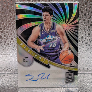 2022-23 Panini Spectra Simone Fontecchio Rookie Auto /99 Silver Prizm Radient FRENLY BRICKS - Open 7 Days