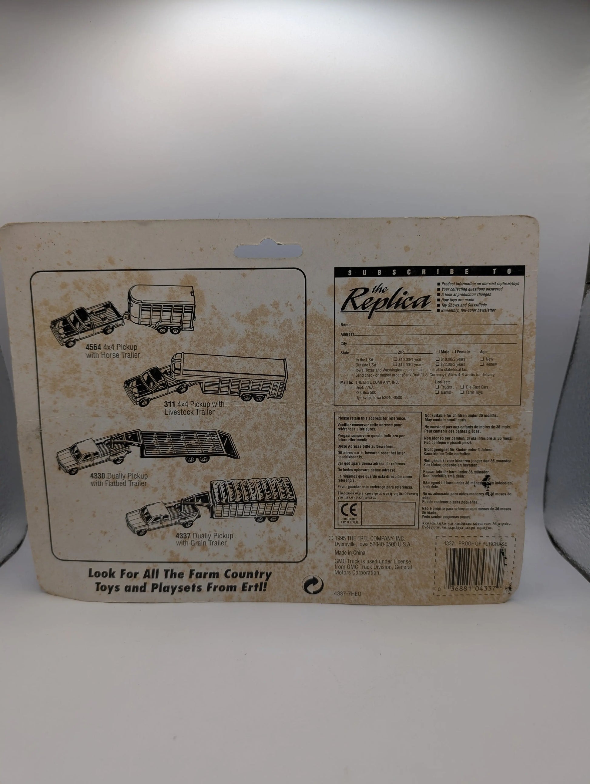 1/64 Farm Country Dually Pickup with Grain Trailer - new in package FRENLY BRICKS - Open 7 Days