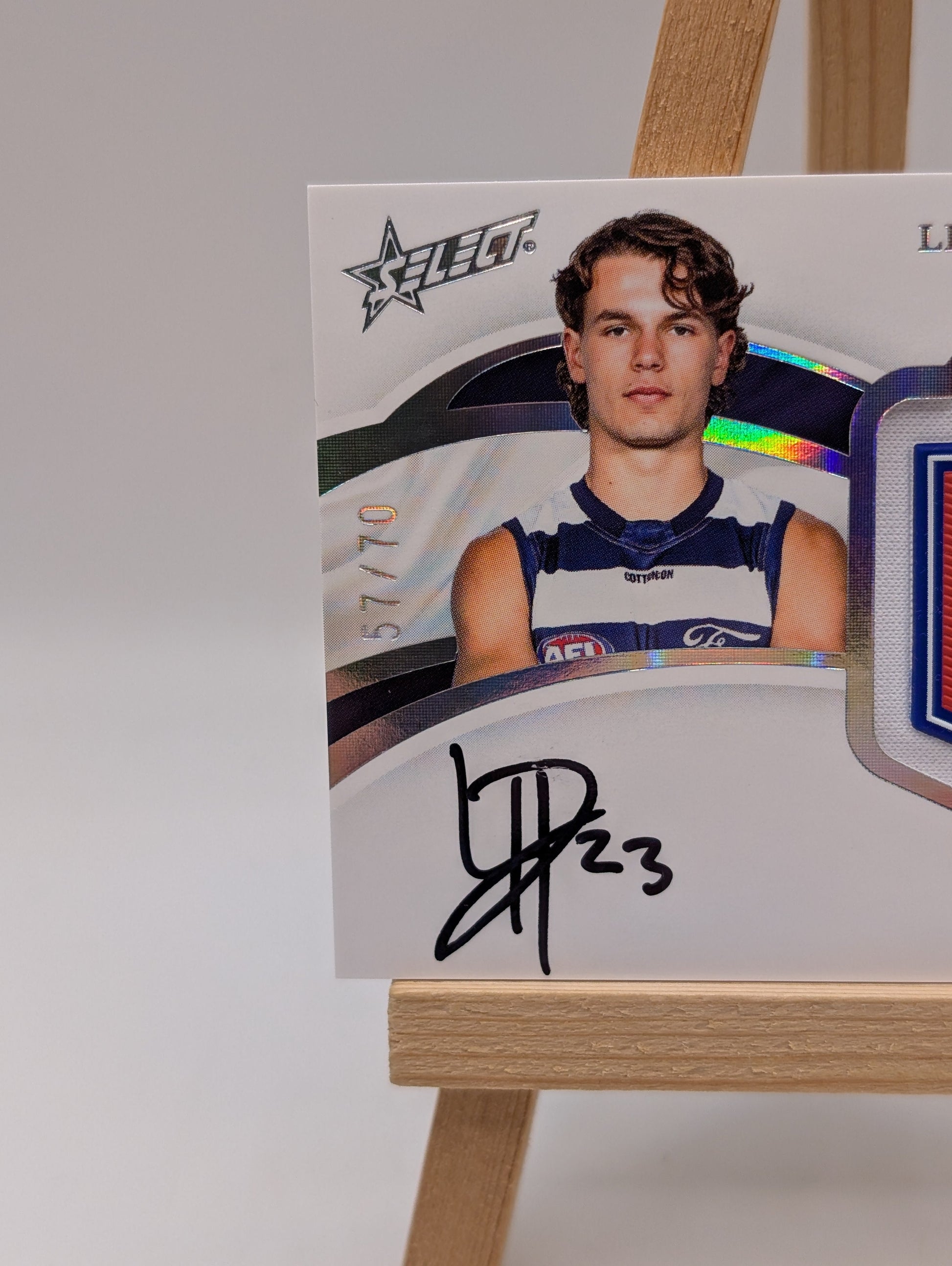 Lennox Hofmann Rookie Badge Signature Seamless Select /70 AFL 2025 Geelong FRENLY BRICKS - Open 7 Days