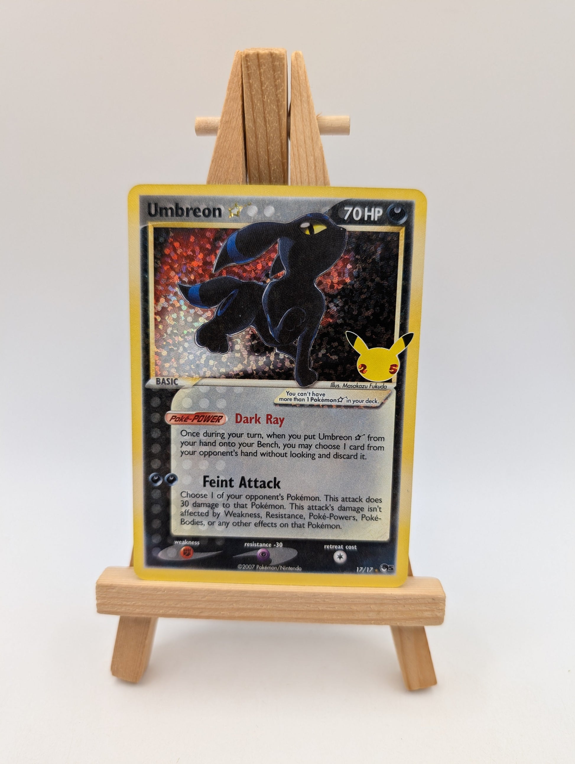 Pokemon TCG Umbreon Star 17/17 Celebrations: Classic Collection Holo FRENLY BRICKS - Open 7 Days