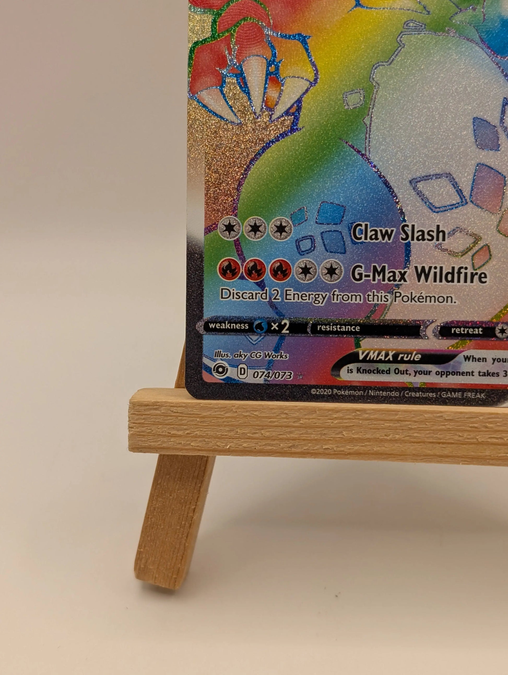 Charizard VMAX 074/073 Rainbow Secret Rare Pokemon Champion's Path Near Mint FRENLY BRICKS - Open 7 Days
