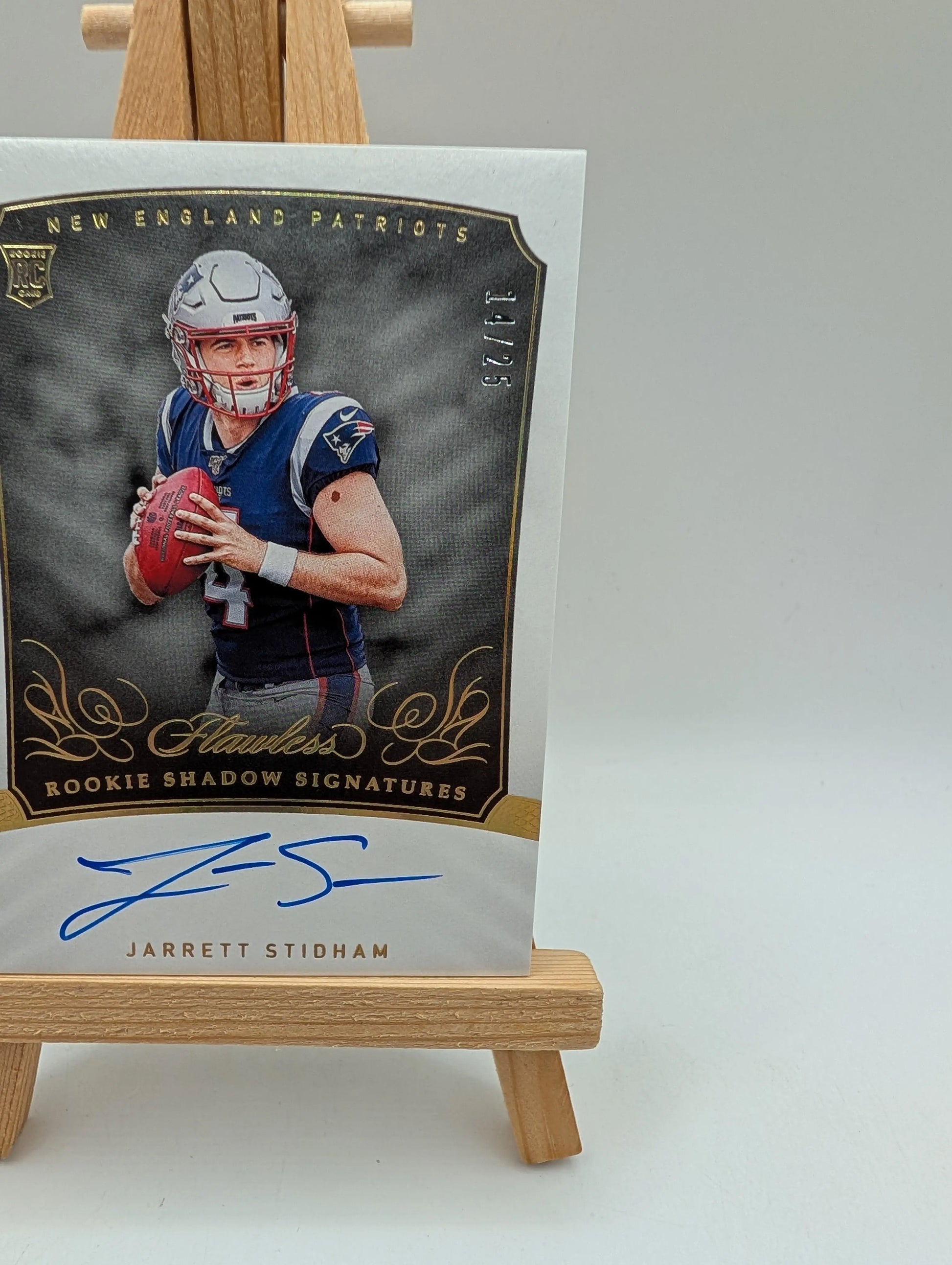 2019 Flawless Jarrett Stidham RC Shadow Signatures Gold ON CARD Auto /25 RSS-JS FRENLY BRICKS - Open 7 Days