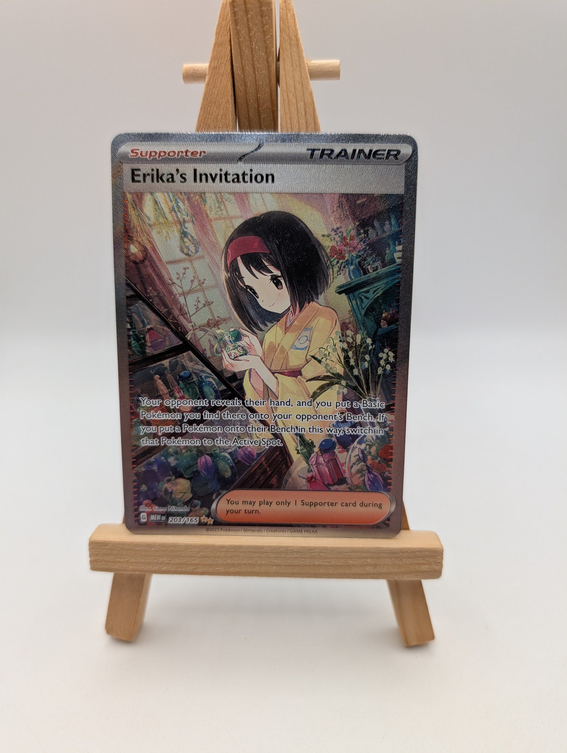 Pokemon TCG Cards Erika's Invitation 203/165 SV 151 Special Illustration Rare FRENLY BRICKS - Open 7 Days
