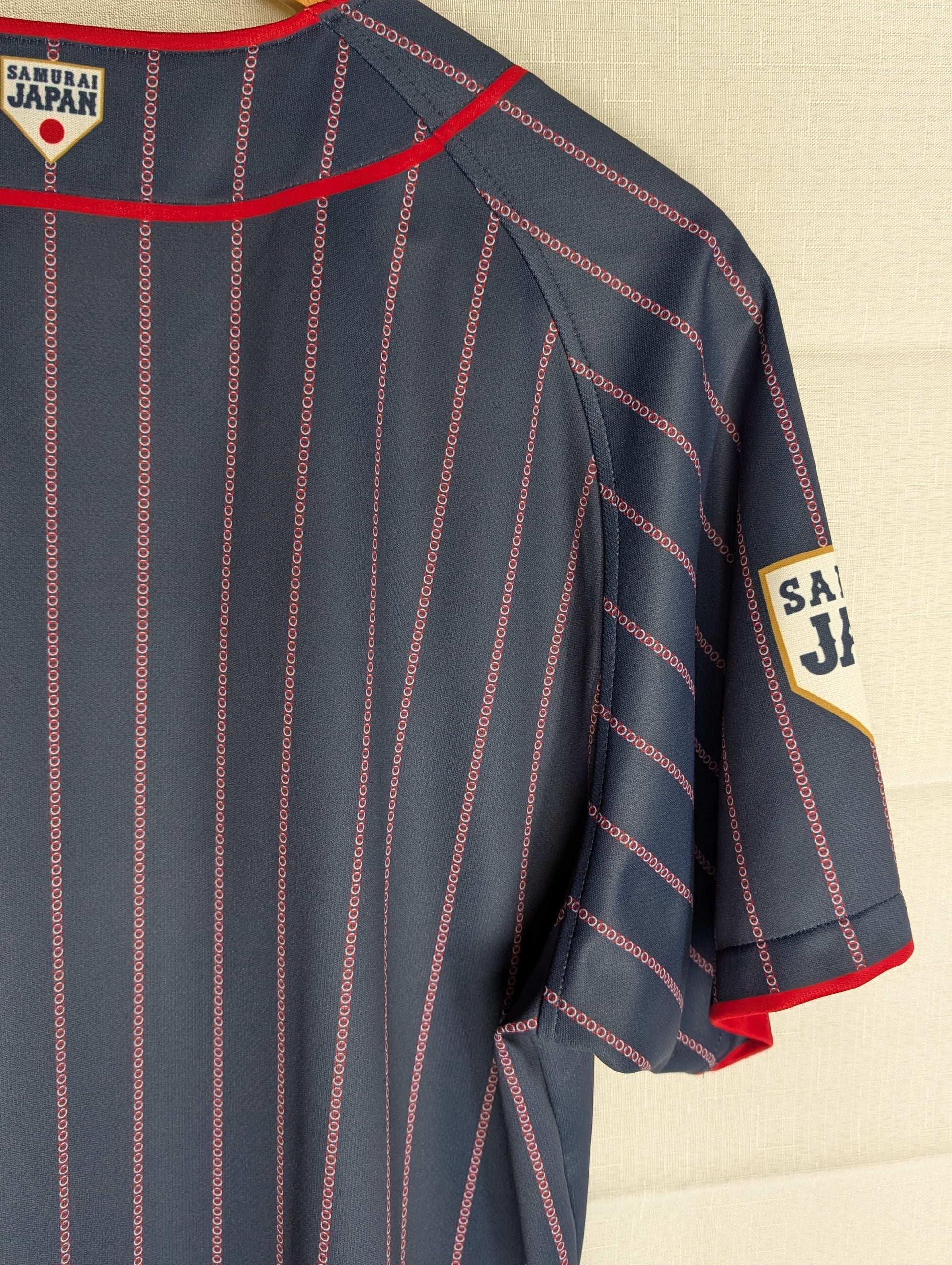 Nippon Baseball Asics Samurai Japan Away 2017-2021 Dark Navy Blue Large Jersey