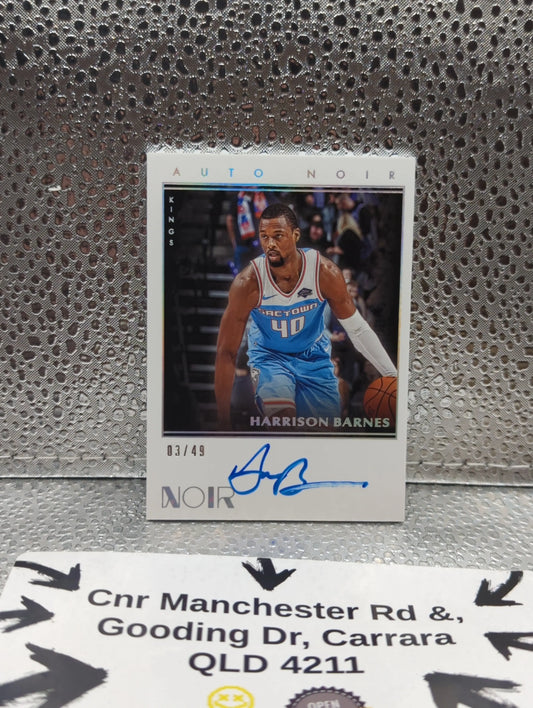 2019-20 Panini NOIR AUTO Harrison Barnes /49 on card FRENLY BRICKS - Open 7 Days