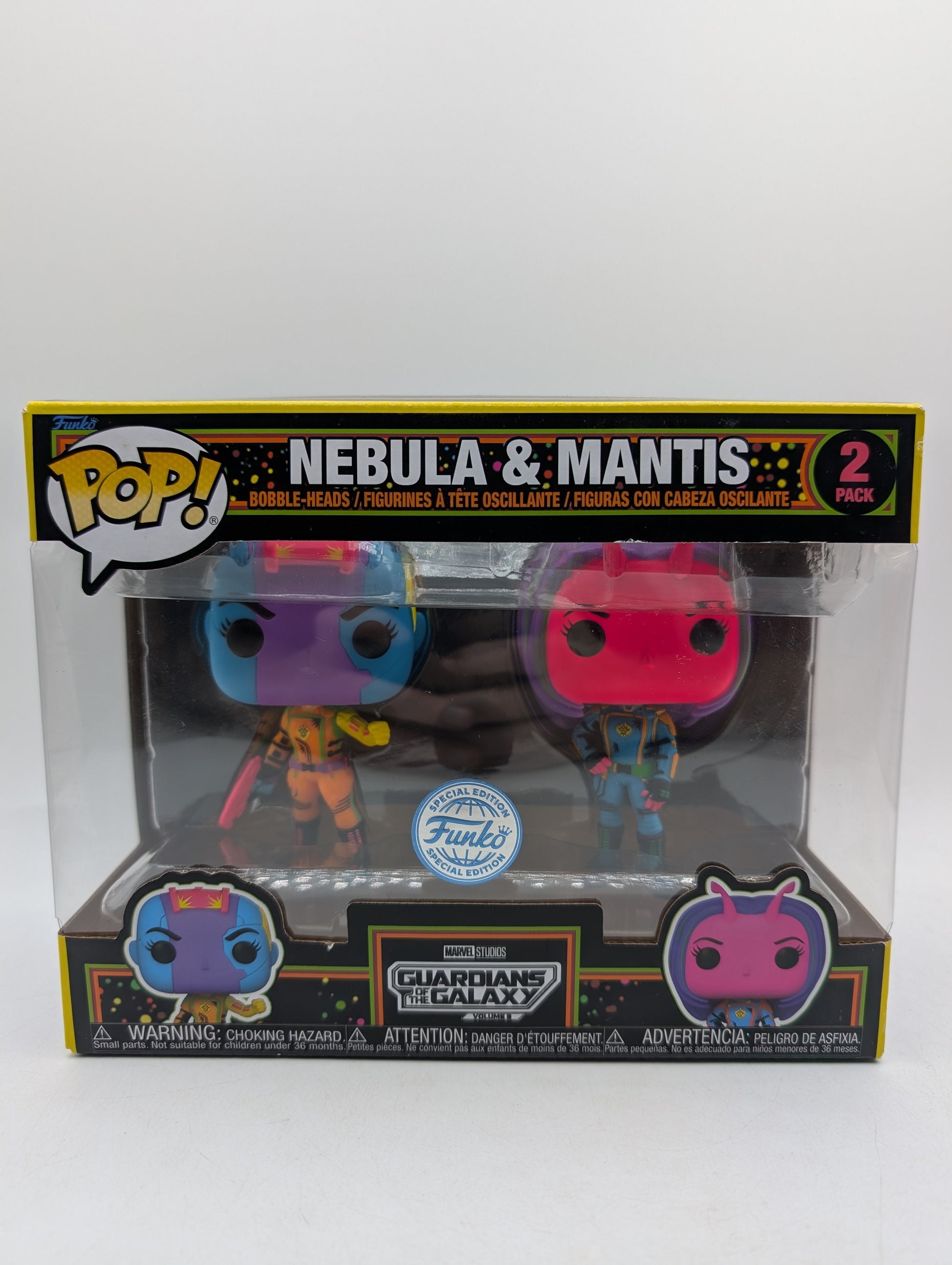 Funko Pop! Marvel Nebula and Mantis Blacklight Glow Exclusive 2-Pack image 1