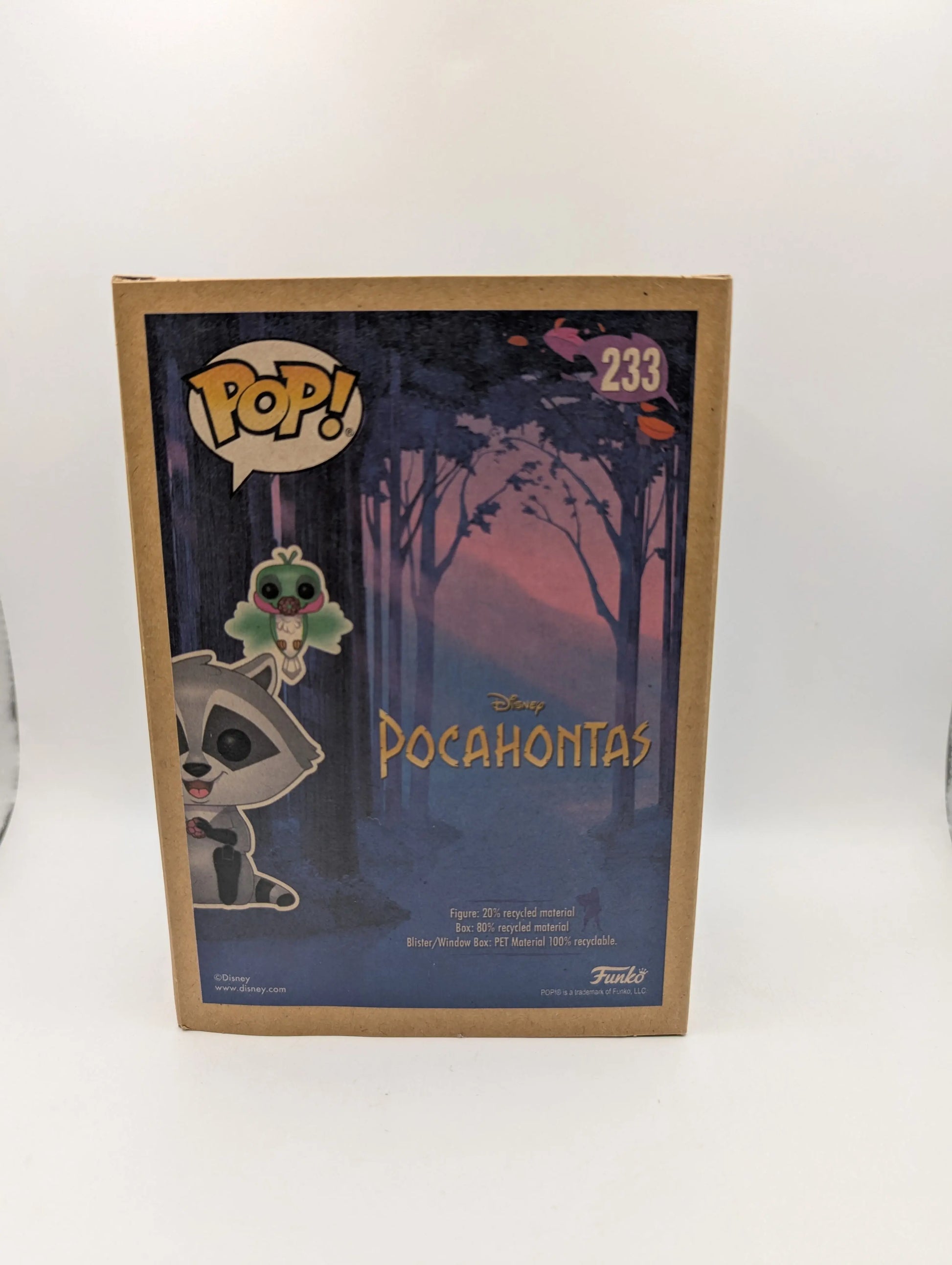 FUNKO POP Disney Pocahontas Meeko With Flit # 233 FRENLY BRICKS - Open 7 Days