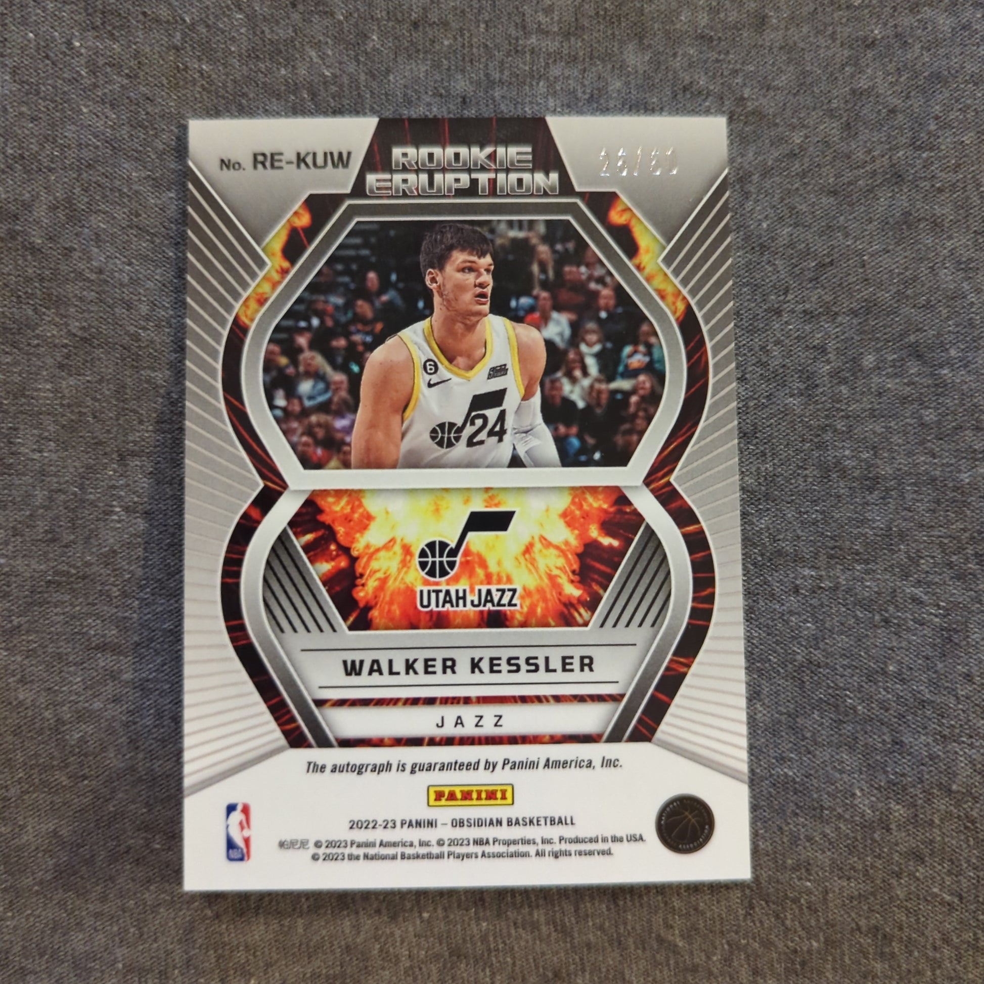 2022-2 Panini Obsidian Walker Kessler RC Rookie Volcanic AUTO /50 FRENLY BRICKS - Open 7 Days