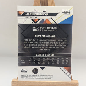 2023-24 Topps Finest - Rare Jalen Brunson #233 /3 FRENLY BRICKS - Open 7 Days