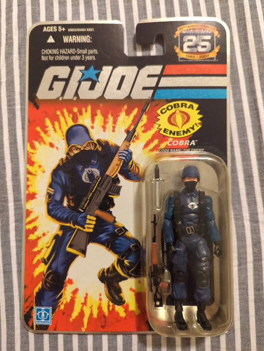 2007 MOC GI Joe 25th Anniversary Cobra Trooper Hasbro Action Figure Foil Card FRENLY BRICKS - Open 7 Days