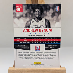 ANDREW BYNUM 2012-13 PANINI ABSOLUTE SPECTRUM 1/1 SSP 76ers FRENLY BRICKS - Open 7 Days