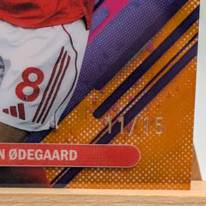 2025-26 TOPPS FINEST PREMIER MARTIN ODEGAARD RARE Orange Refractor /15 FRENLY BRICKS - Open 7 Days