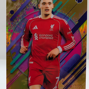FLORIAN WIRTZ 2025-26 TOPPS FINEST P/L #260 GOLD REFRACTOR /20 FRENLY BRICKS - Open 7 Days
