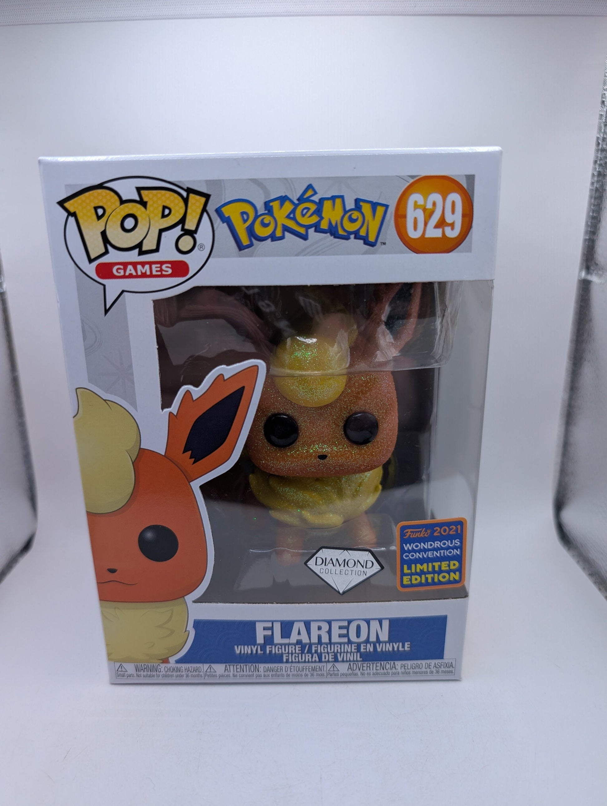 Flareon Diamond Wondrous Convention 2021 - Pokémon POP! Vinyl - No. 629 FRENLY BRICKS - Open 7 Days