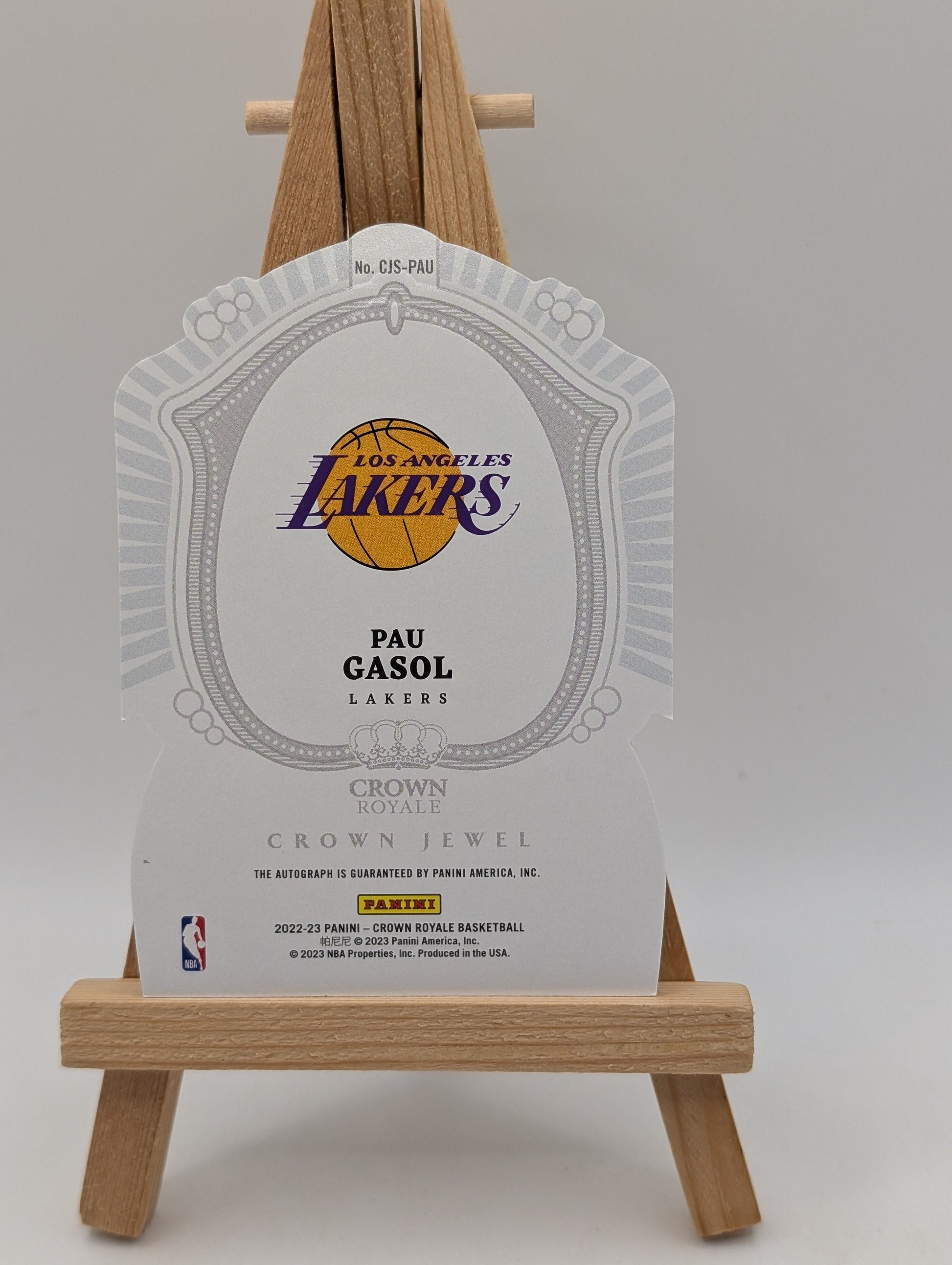 Pau Gasol 2022-23 Panini Crown Royale Jewel Signatures Auto /49 Lakers FRENLY BRICKS - Open 7 Days