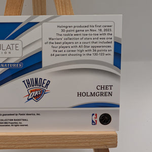 2023-24 Immaculate Collection Statement Signatures Chet Holmgren AUTO /49 FRENLY BRICKS - Open 7 Days