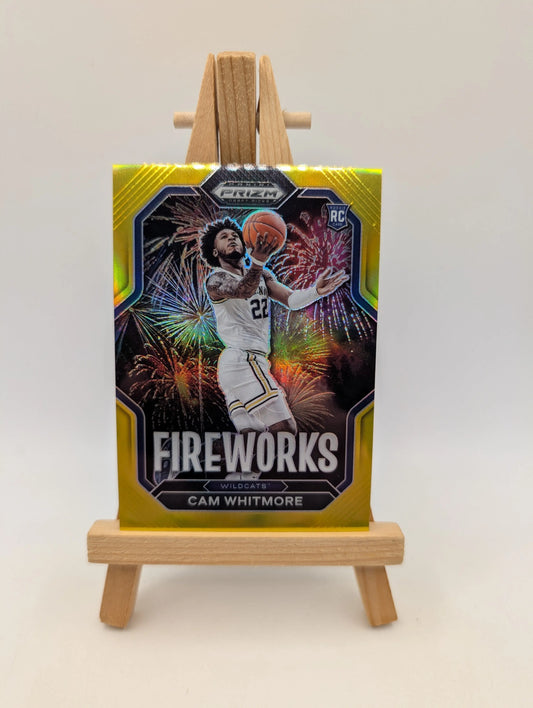 2023-24 Prizm Draft Cam Whitmore Fireworks RC Rookie SP #8 VILLANOVA ROCKETS /10 FRENLY BRICKS - Open 7 Days