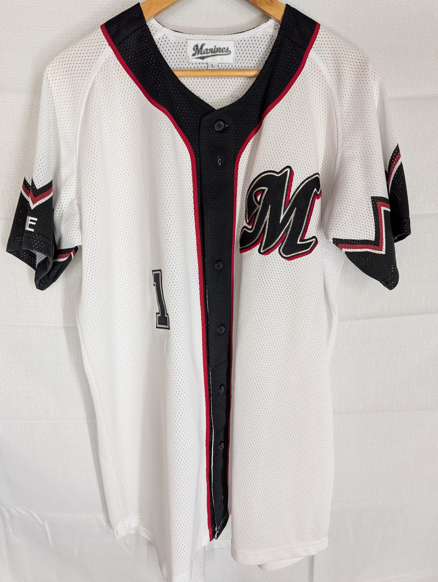 Nippon Baseball Chiba Lottes Marines "Owaku #253 Alternate White/Red Large Jersey