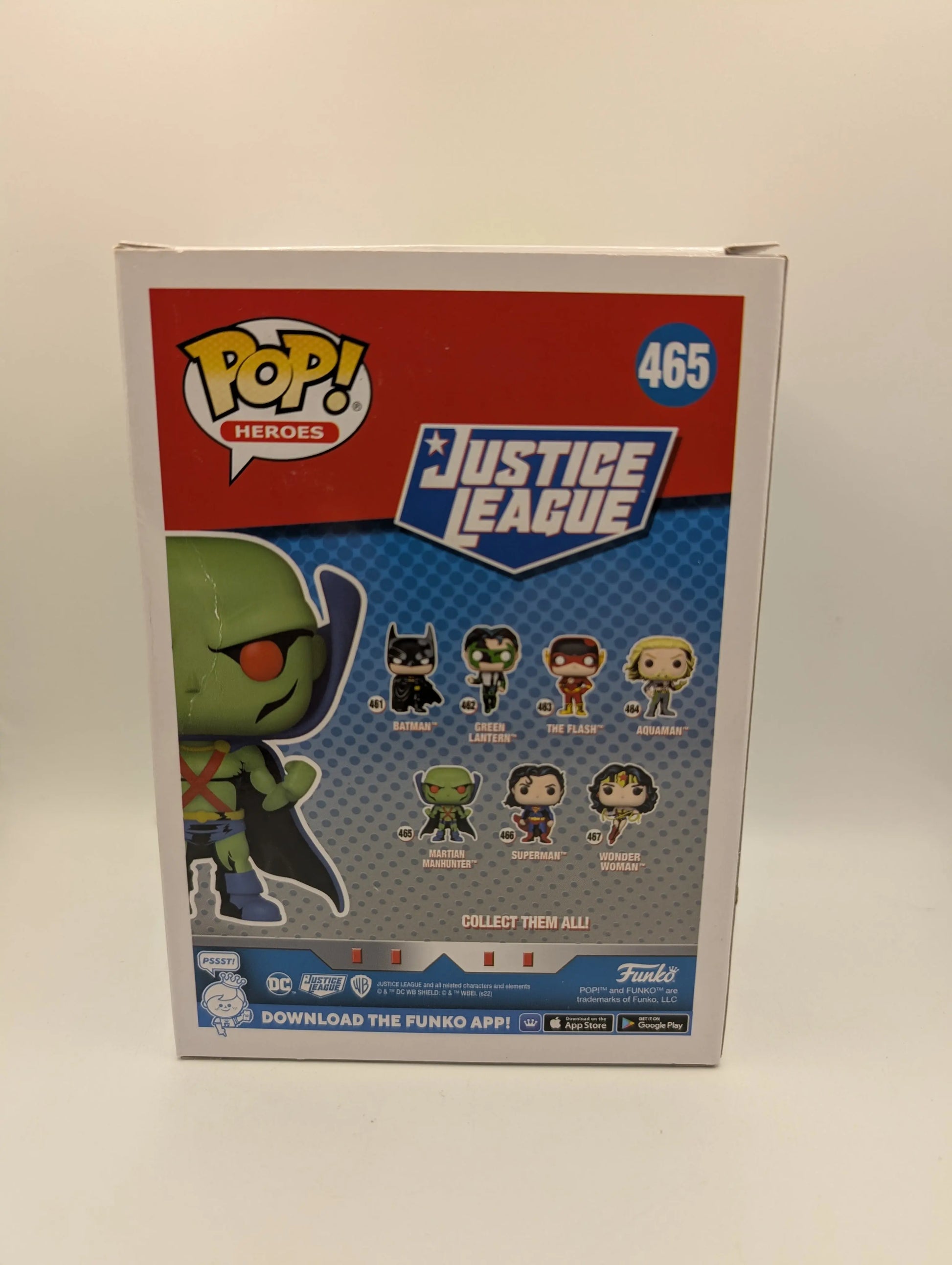 FUNKO POPS HEROES JUSTICE LEAGUE MARTIAN MAN HUNTER  #465 FRENLY BRICKS - Open 7 Days