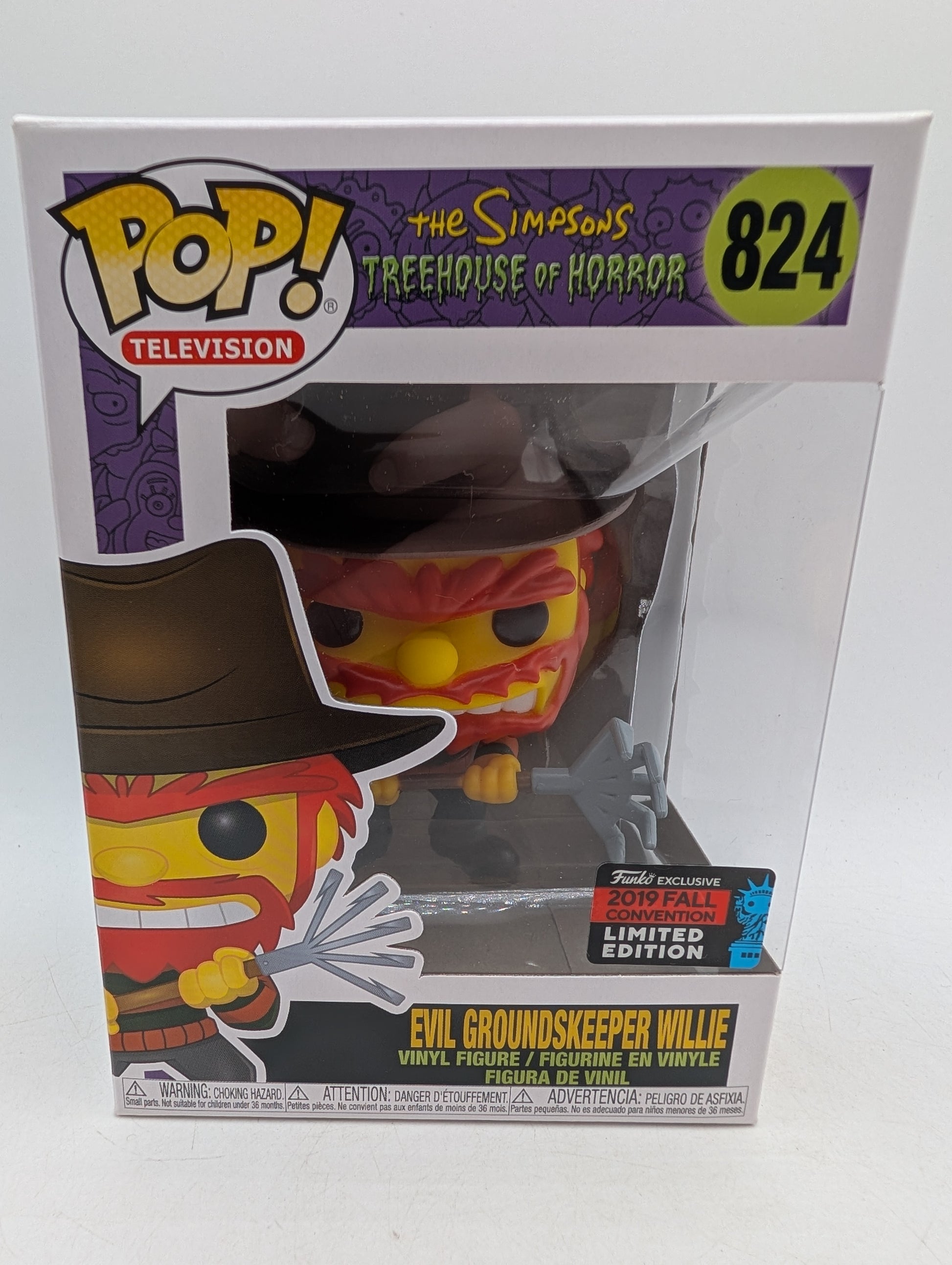 Funko POP! The Simpsons Treehouse of Horror Evil Groundskeeper Willie #824 2029 Fall Con image 1