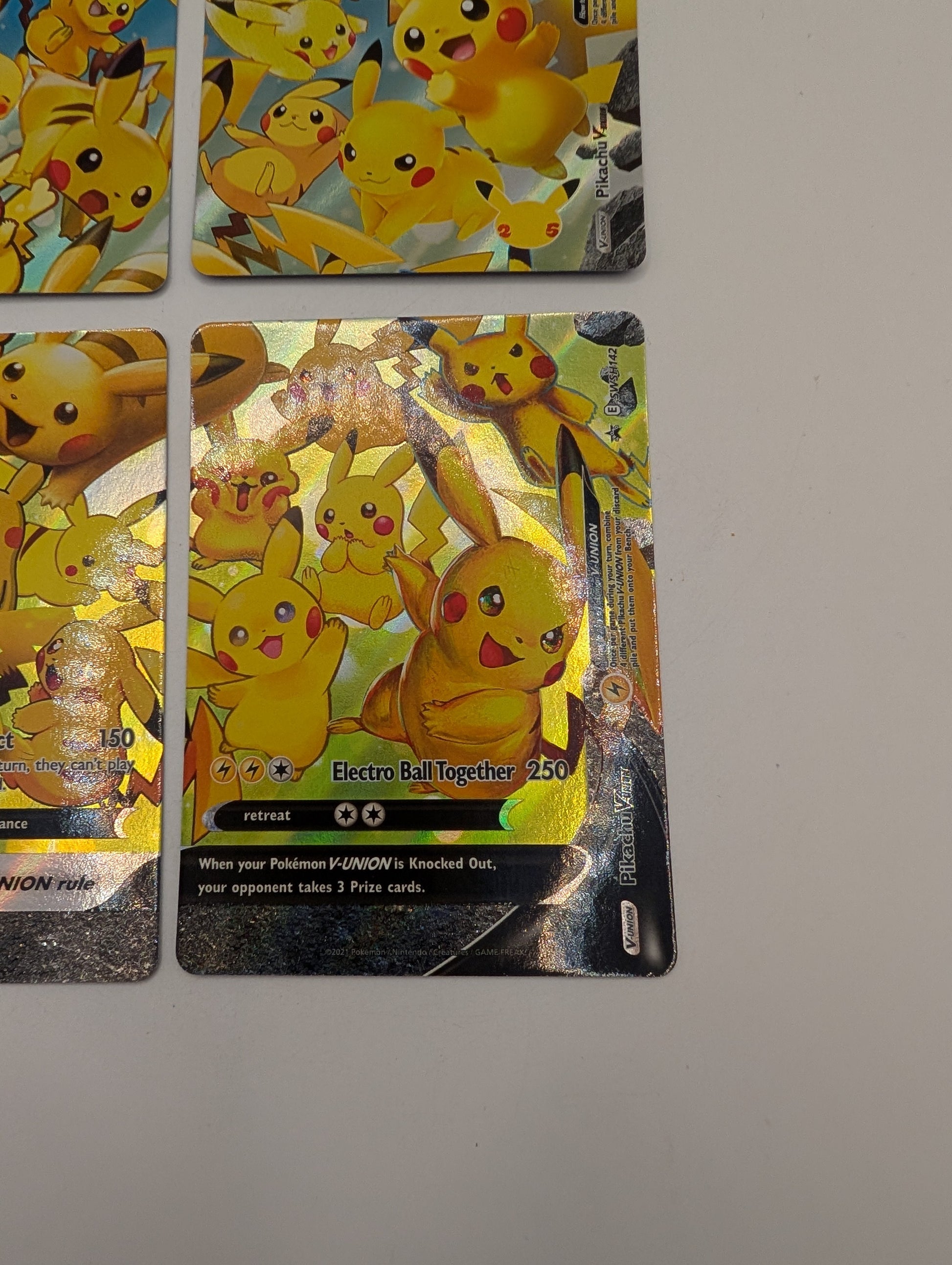 Pikachu V-Union - SWSH139-142 - Pokemon TCG: Celebrations Promo 4 Card Set FRENLY BRICKS - Open 7 Days