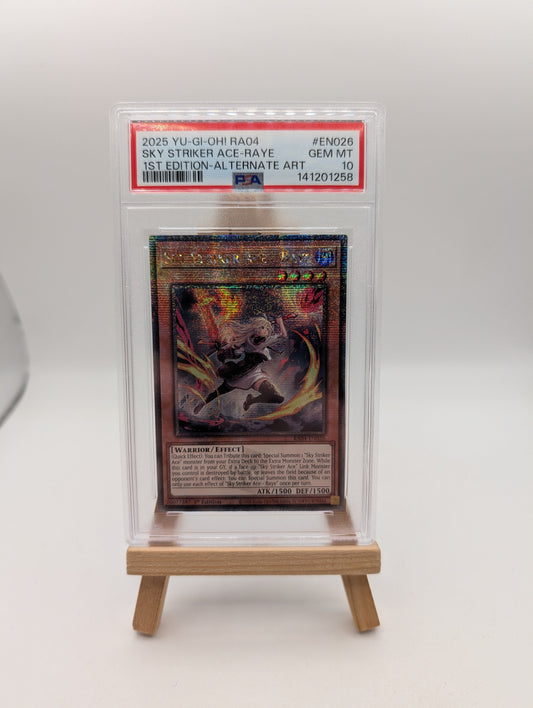 2025 YU-GI-OH! RA04-QUARTER CENTURY STAMPEDE SKY STRIKER ACE - RAYE PSA 10 FRENLY BRICKS - Open 7 Days