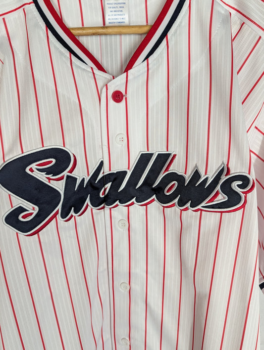 Nippon Baseball Tokyo Yakult Swallows 2016-2019 Home White/Red Blank XL Jersey