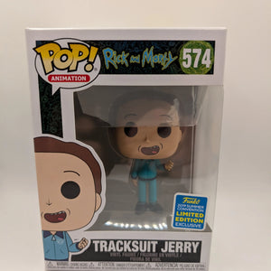 Funko Pop! Tracksuit Jerry #574 Rick and Morty 2019 SDCC Exclusive Vaulted FRENLY BRICKS - Open 7 Days