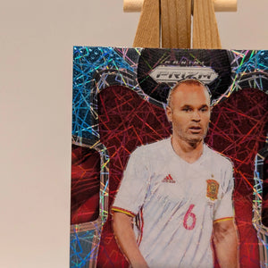 Prizm World Cup 2018 Andres Iniesta Spain Light Blue Lazer /125 FRENLY BRICKS - Open 7 Days
