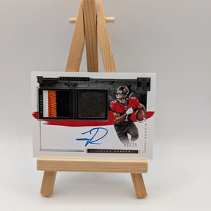 2021 Impeccable Jaelon Darden Elegance Rookie Helmet/Patch On Card Auto #/75 FRENLY BRICKS - Open 7 Days