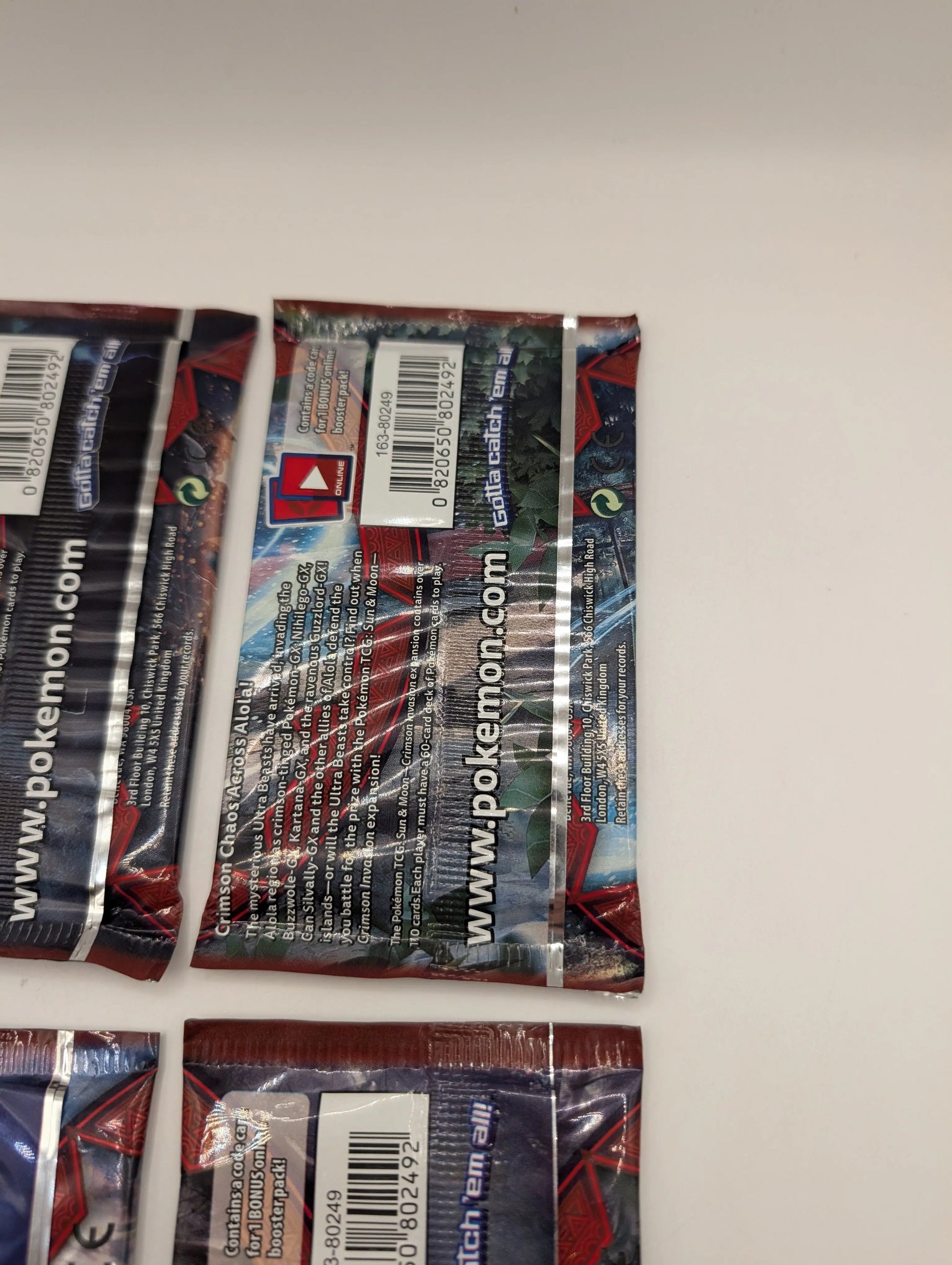 Crimson Invasion - Sealed 4 Booster Pack Art Set - Pokémon Sun & Moon TCG FRENLY BRICKS - Open 7 Days