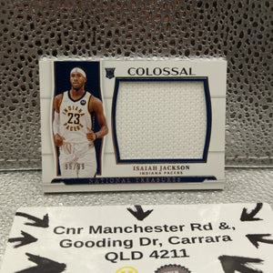 2021-22 National Treasures ISAIAH JACKSON COLOSSAL PATCH ROOKIE /99 FRENLY BRICKS - Open 7 Days