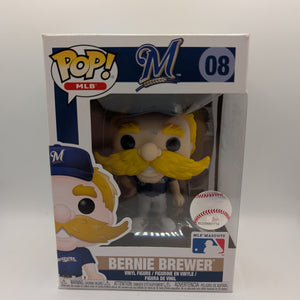 Funko Pop! MLB: BERNIE BREWER #08 Milwaukee Brewers Mascot Baseball FRENLY BRICKS - Open 7 Days