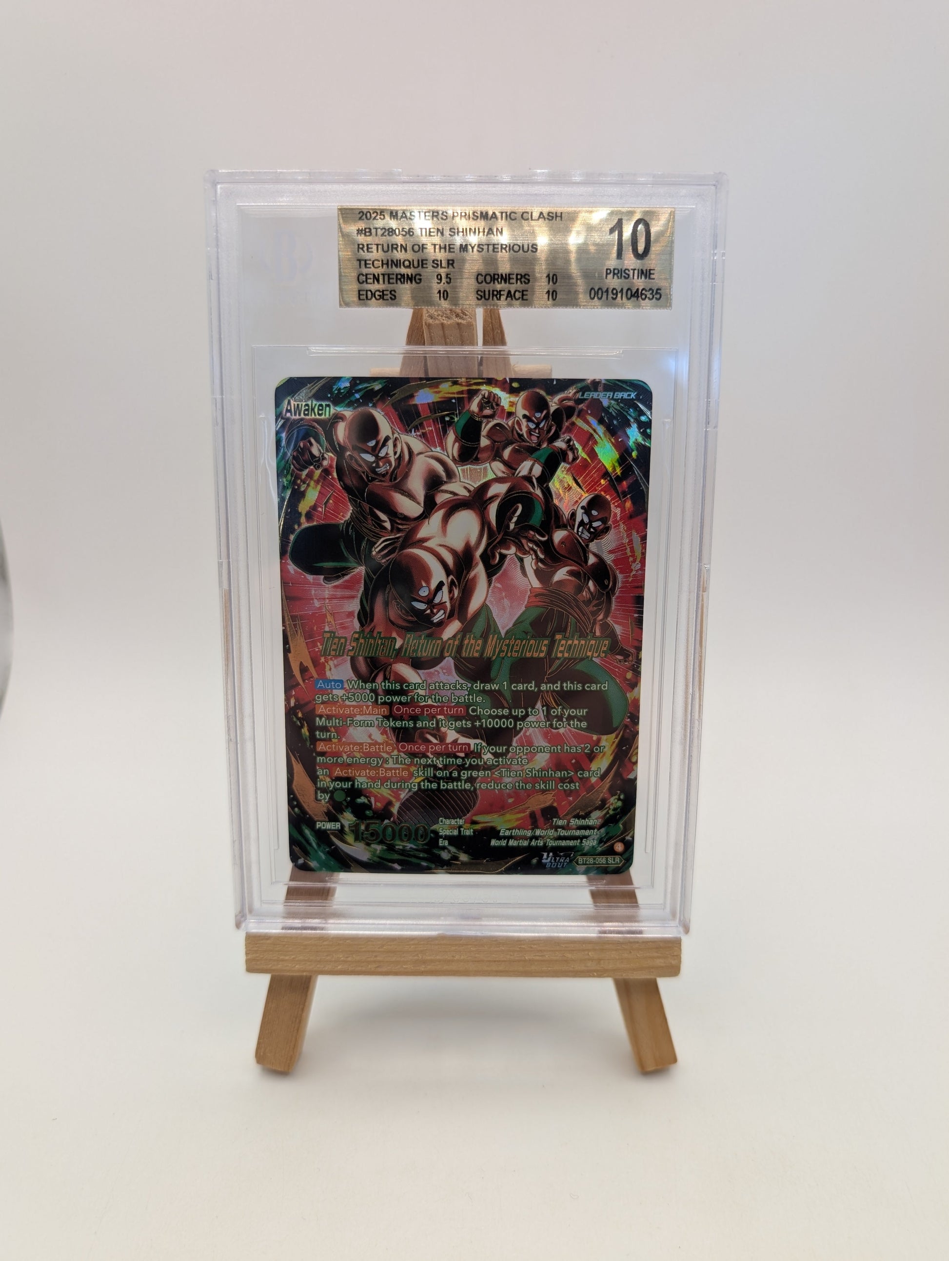 Dragon Ball Super Tien Shinhan, Return of the Mysterious Technique BT28-056 SLR BGS 10 FRENLY BRICKS - Open 7 Days