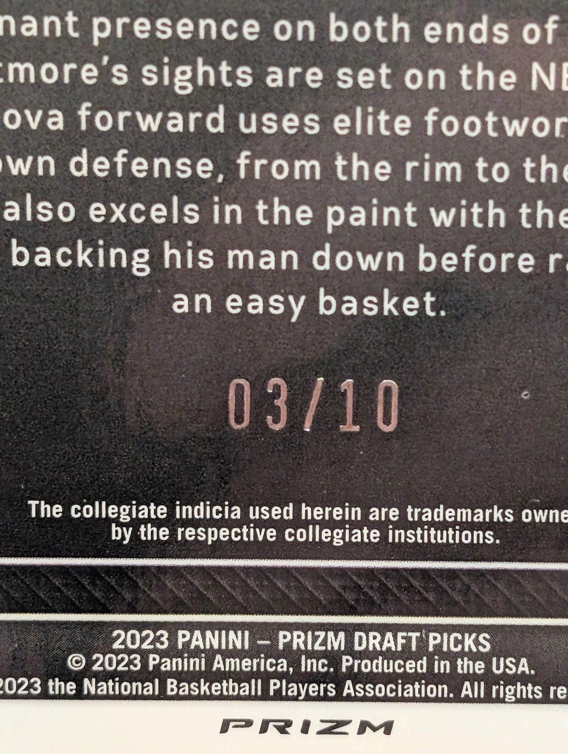 2023-24 Prizm Draft Cam Whitmore Fireworks RC Rookie SP #8 VILLANOVA ROCKETS /10 FRENLY BRICKS - Open 7 Days