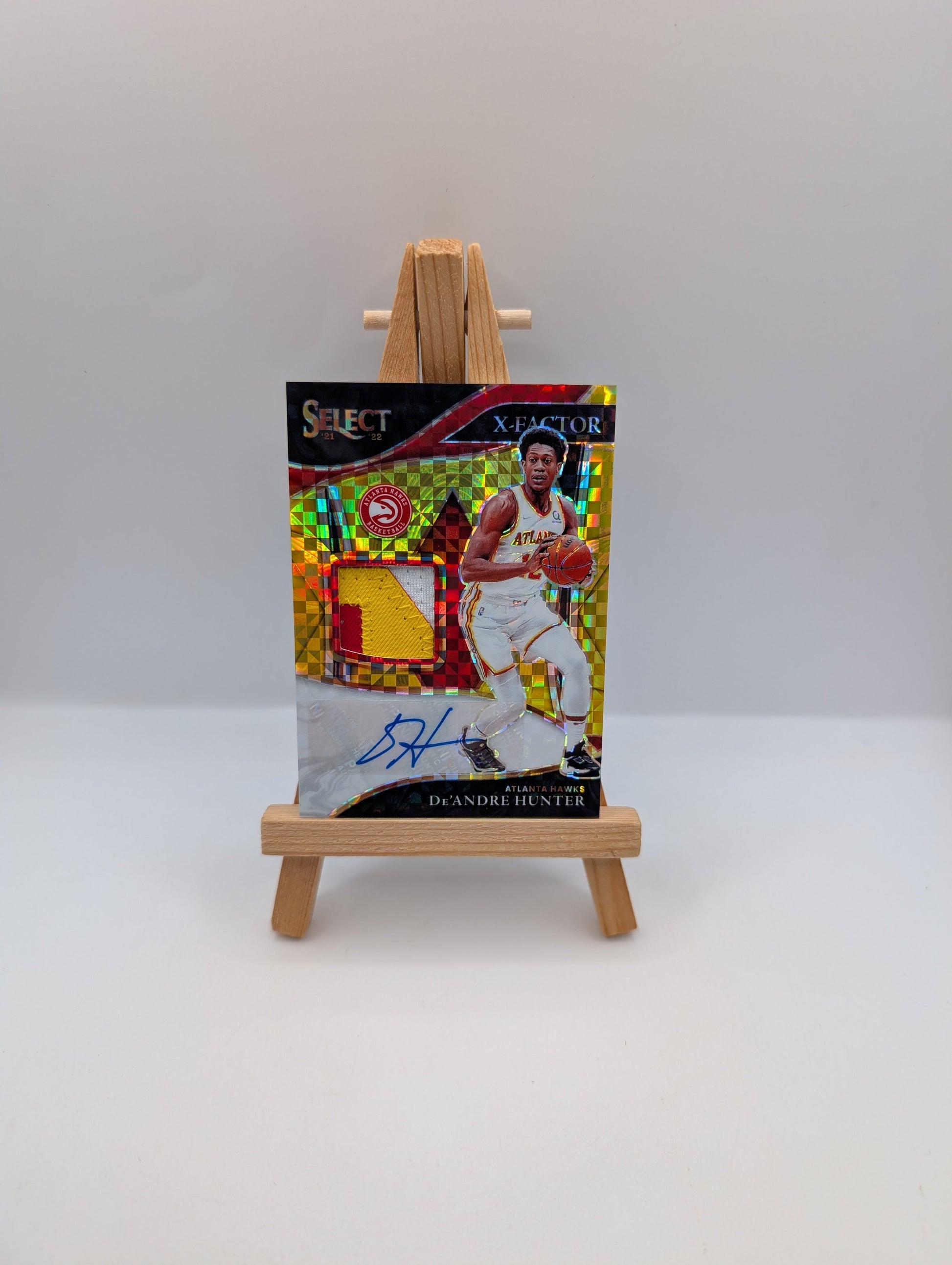 DE'ANDRE HUNTER 2021-22 SELECT X-FACTOR PATCH Gold PRIZM AUTO /10 FRENLY BRICKS - Open 7 Days