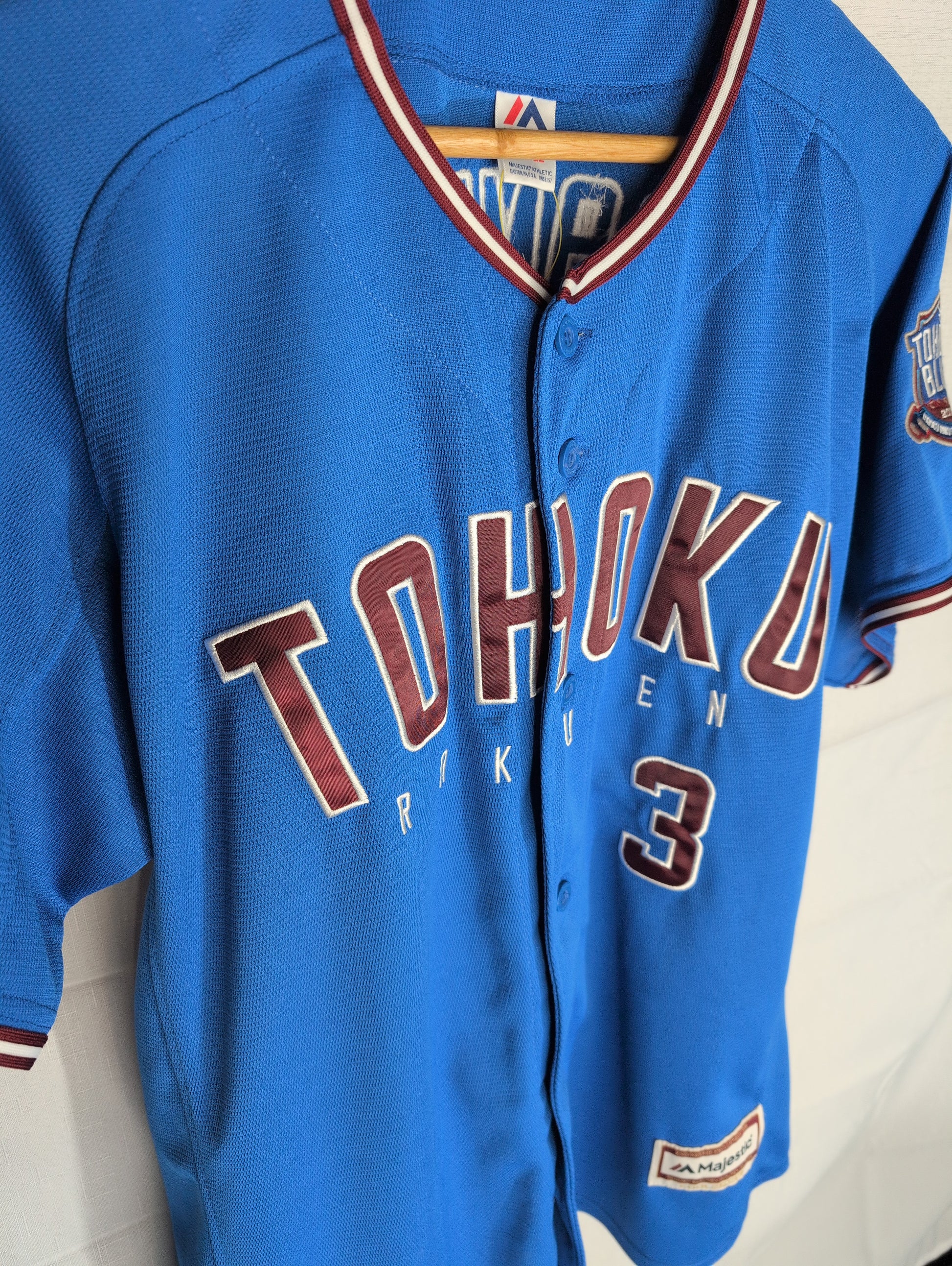 Nippon Baseball Tohoku Rakuten Golden Eagles 2019 Tohoku Blue "Asamura #3" Alternative Large Jersey