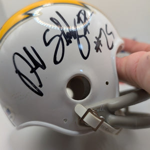 Mini-Helmet: SIGNER DARRELL STUCKEY Rookiegraph Auto Chargers NFL Multi Auto FRENLY BRICKS - Open 7 Days