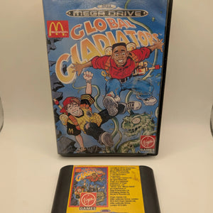 Global Gladiators Sega Mega Drive Complete Fair Condtion 1993 PAL USED FRENLY BRICKS - Open 7 Days
