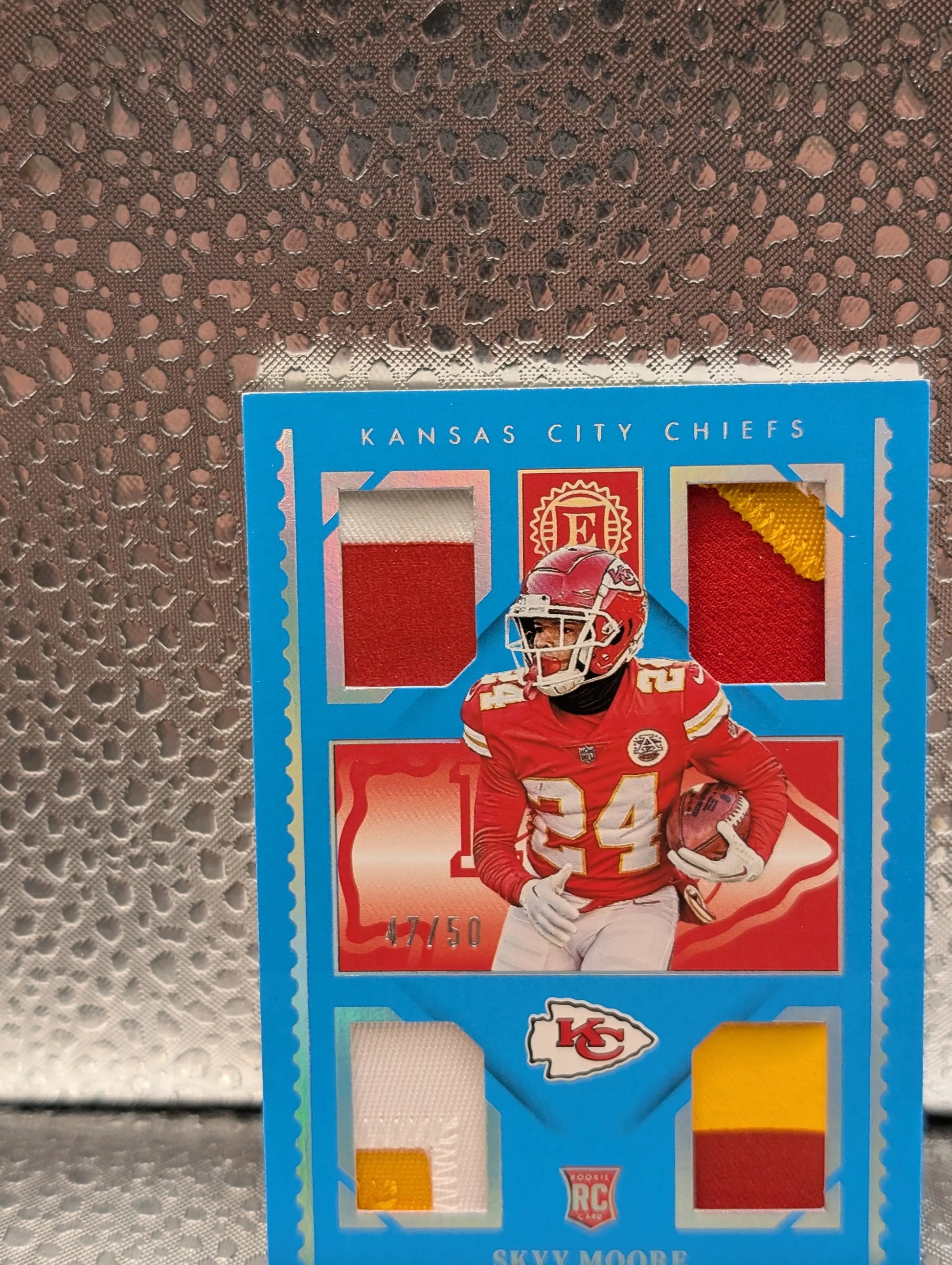 2022 ~ SKYY MOORE ~ Encased ~ RC/Quad Patch ~ /50 ~ #RQM-17 Blue FRENLY BRICKS - Open 7 Days