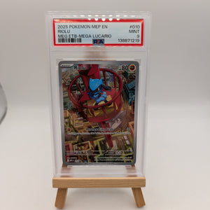 2025 POKEMON MEP EN-ME BLACK STAR PROMO #010 RIOLU PSA 9 FRENLY BRICKS - Open 7 Days