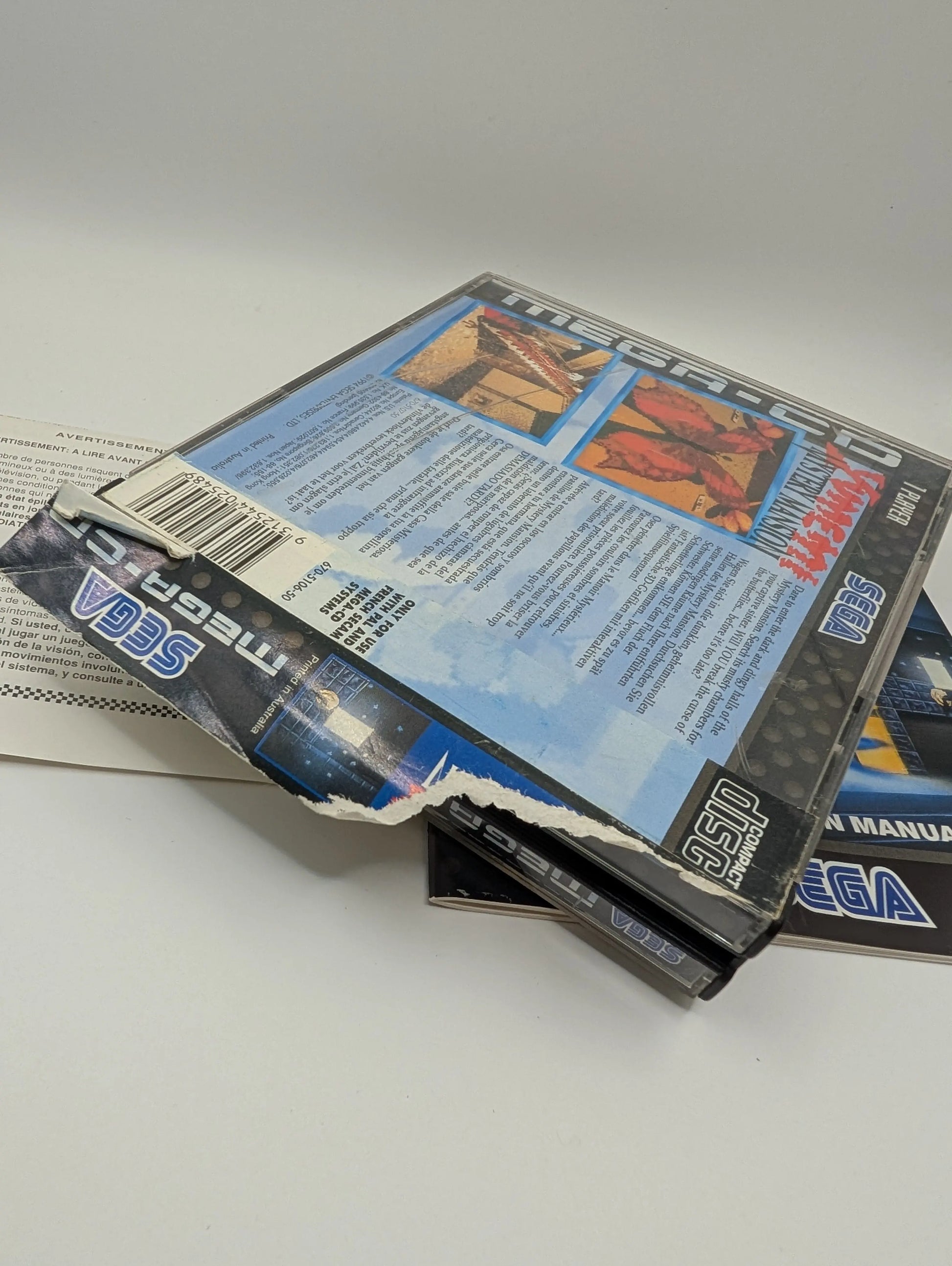 Yumemi Mystery Mansion (Sega Mega-CD, 1994 PAL) photos suggest condition FRENLY BRICKS - Open 7 Days