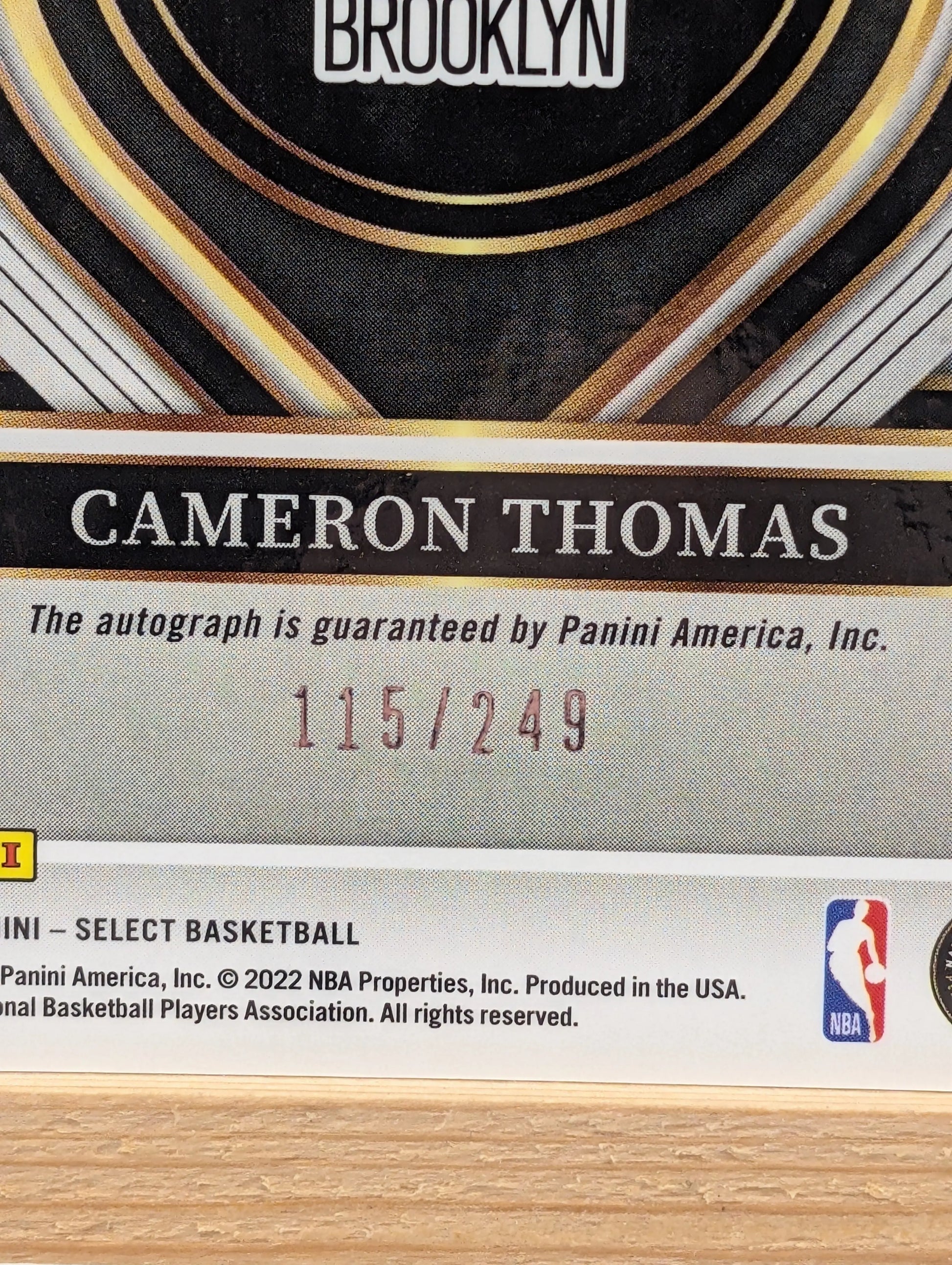 2021-22 CAMERON THOMAS /249 AUTO PANINI SELECT SILVER ROOKIE RC AUTOGRAPHS FRENLY BRICKS - Open 7 Days