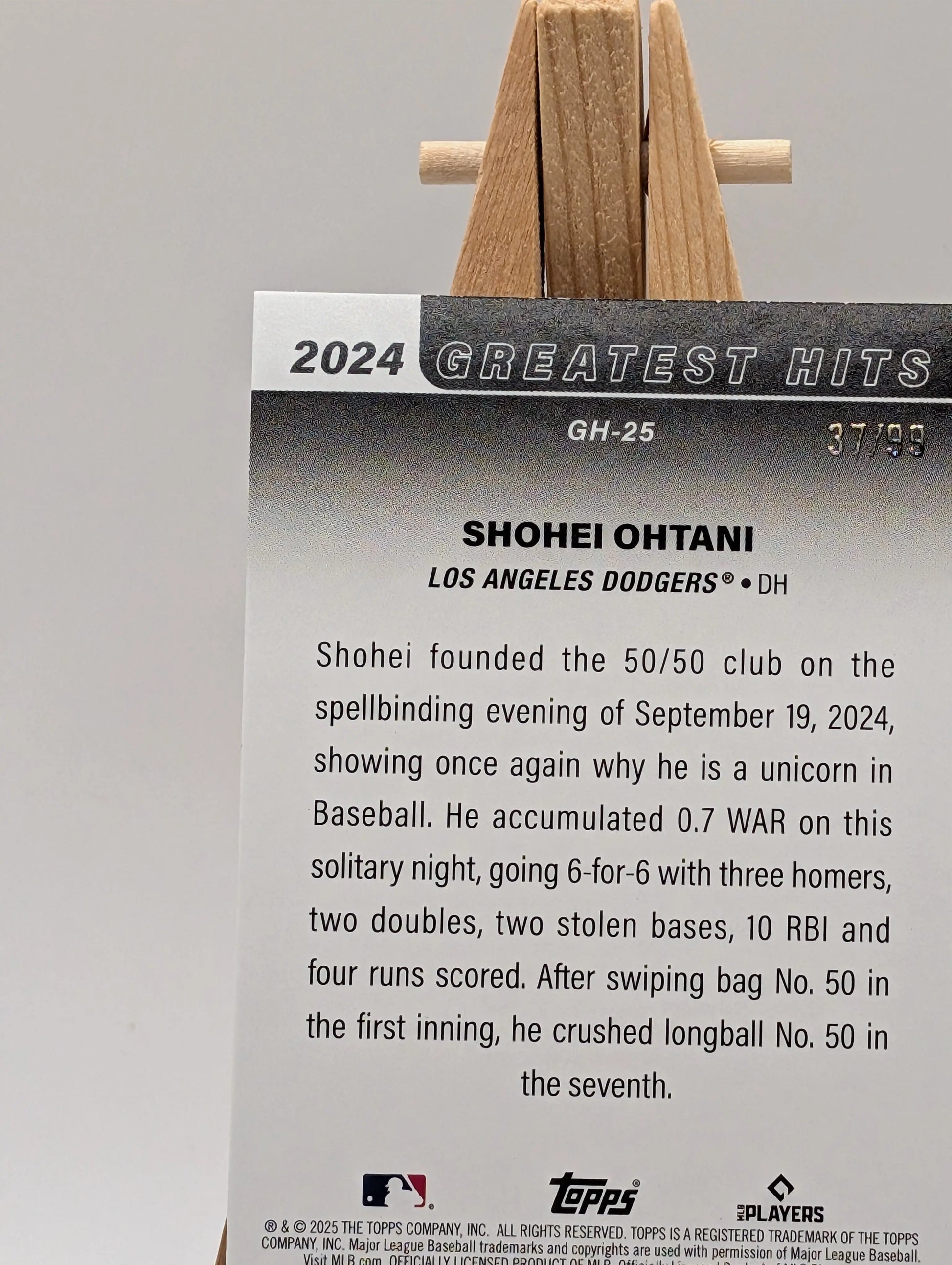 2025 Topps Series 1 Greatest Hits Shohei Ohtani #GH25 50/50 Green Foil /99 MVP FRENLY BRICKS - Open 7 Days