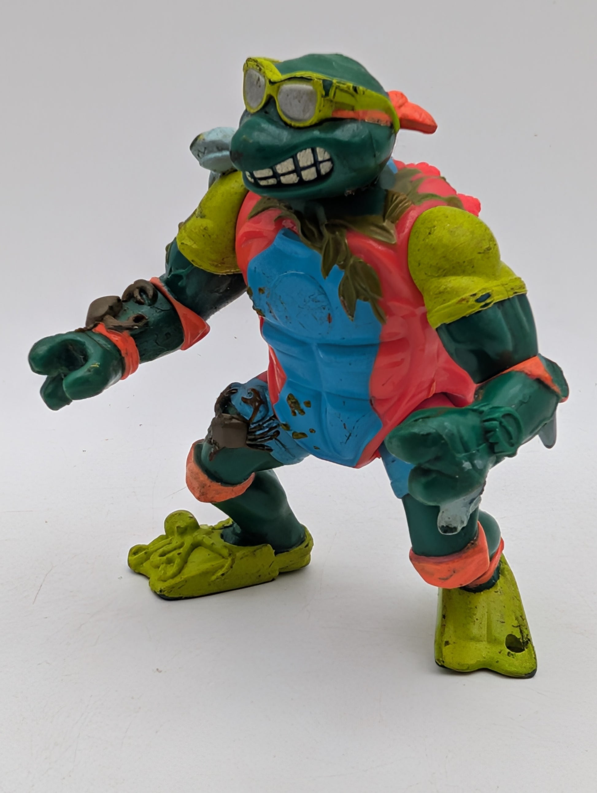 1990 Teenage Muntant Ninja Turtles Mike The Sewer Surfer Michelangelo Vintage image 2