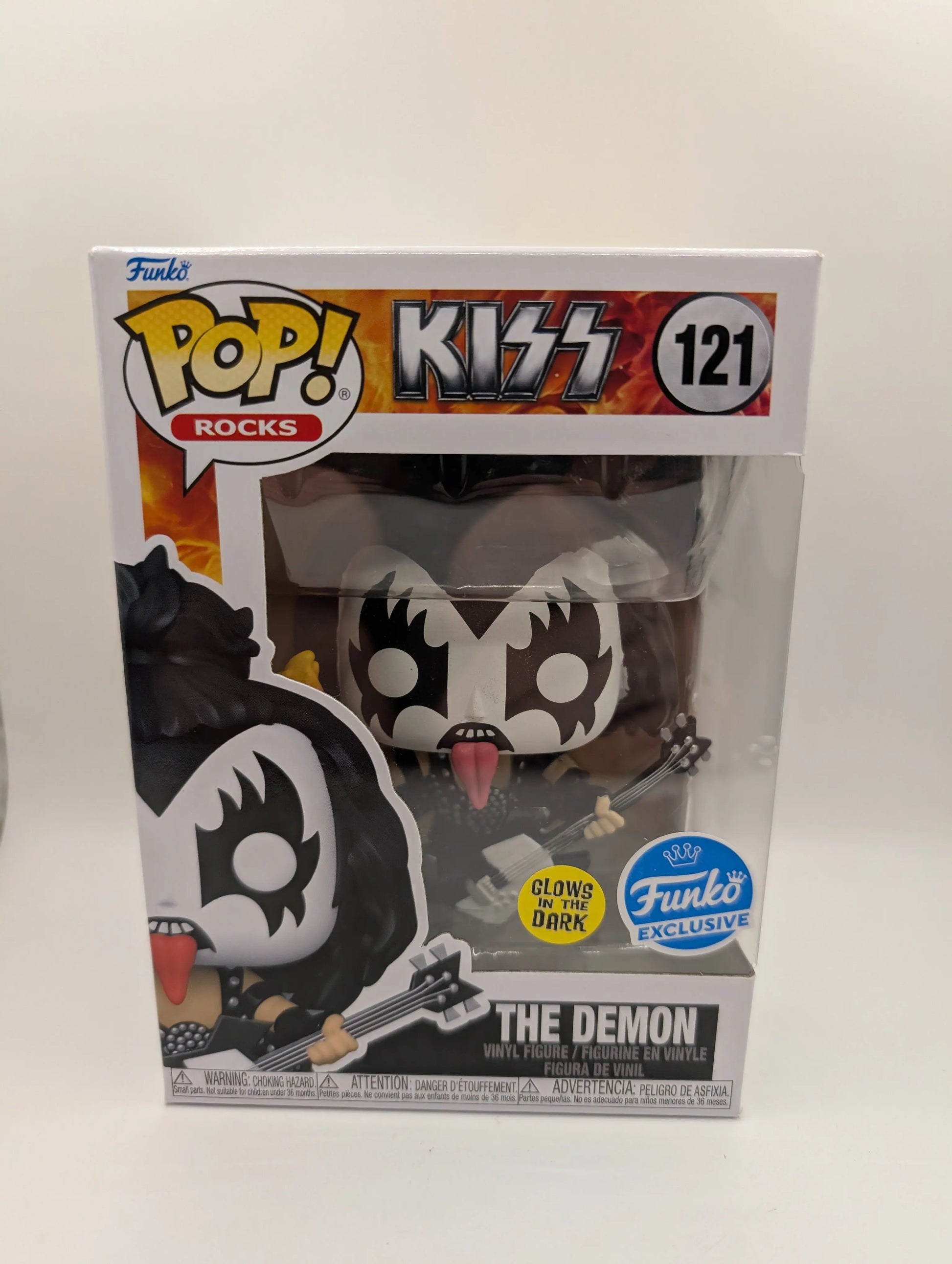 The Demon - KISS Funko Pop #121 - Funko Exclusive GITD FRENLY BRICKS - Open 7 Days